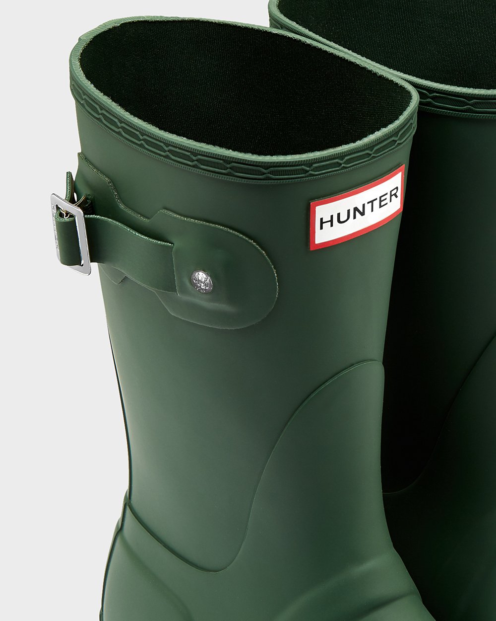 Womens Hunter Original - Short Rain Boots Green - 2043-JXRUM